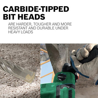 17pcs SDS 플러스 베크톤 그라나이트 벽돌을 위한 드릴 비트 및 치젤 세트