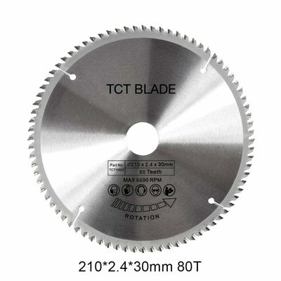 80T TCT 원형 톱 블레이드 210mm 나무와 금속 절단